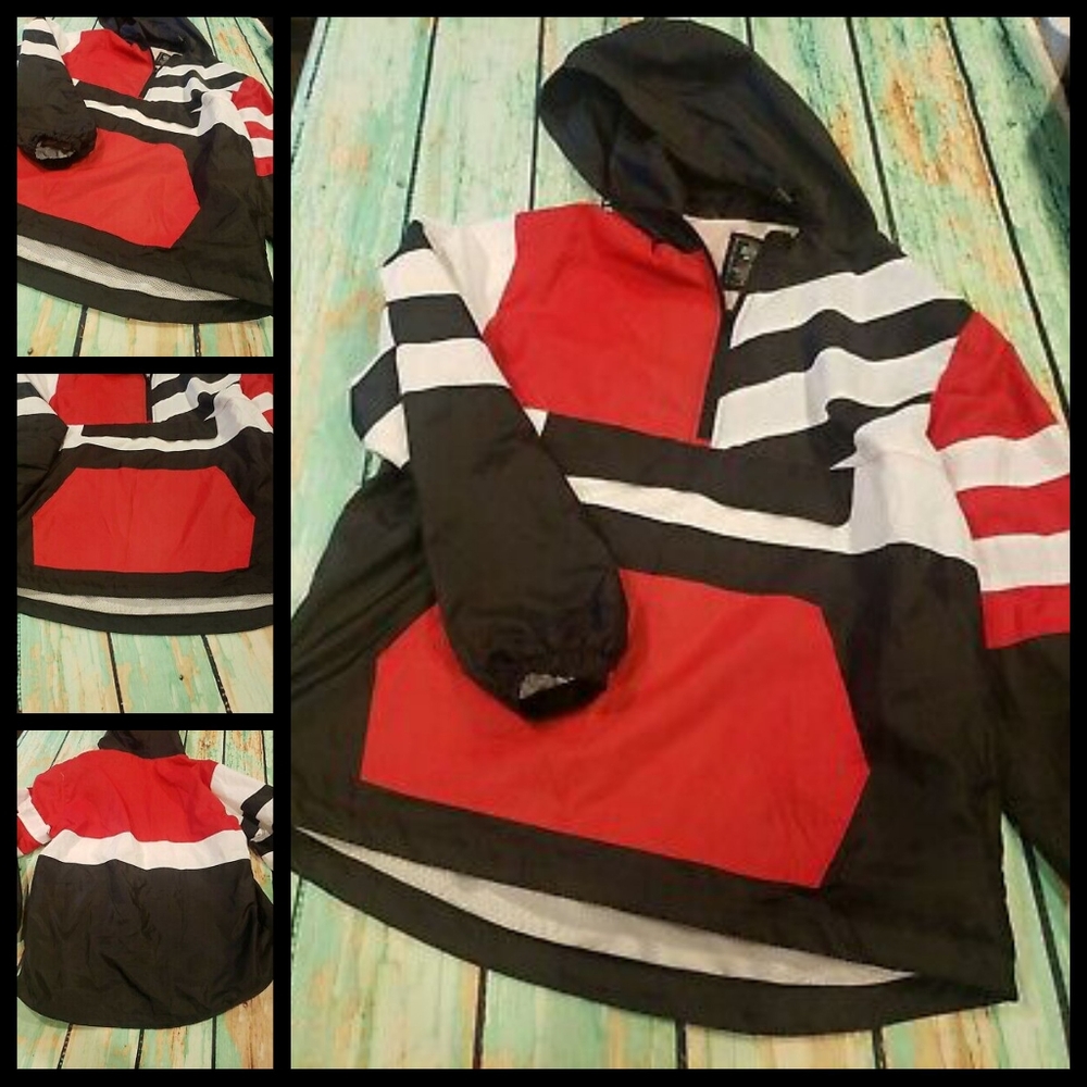 Medium Screenshot Hooded Pullover Windbreaker Jacket